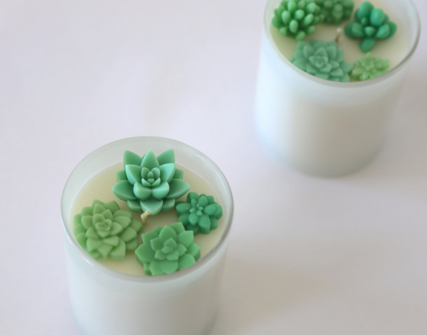 Sangria Soy Candle 11oz topped with handcrafted wax succulent
